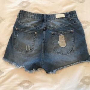 Denim cutoff shorts